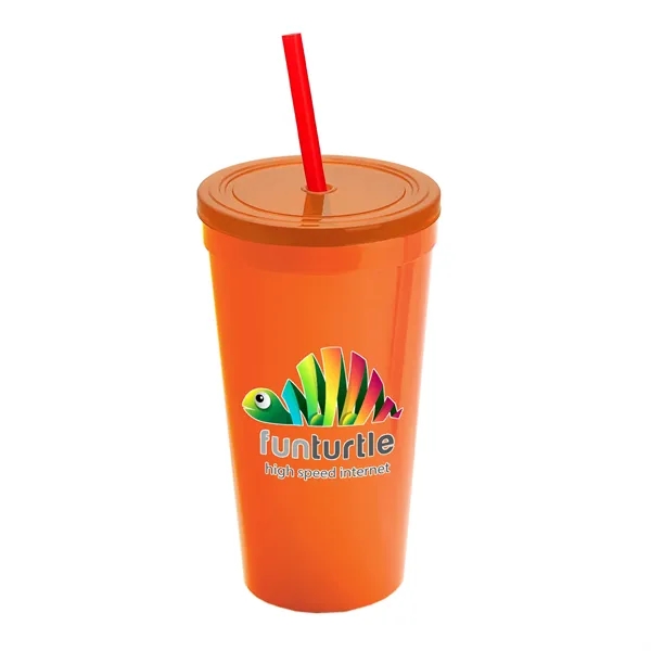 24 Oz. Stadium Cup With Straw And Lid... from ASI 40480 Koozie Group
