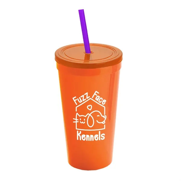 24 Oz. Stadium Cup With Straw And Lid... from ASI 40480 Koozie Group