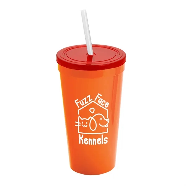 24 Oz. Stadium Cup With Straw And Lid... from ASI 40480 Koozie Group
