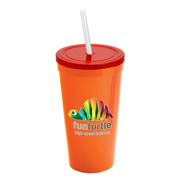 24 Oz. Stadium Cup With Straw And Lid... from ASI 40480 Koozie Group
