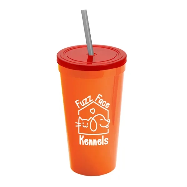 24 Oz. Stadium Cup With Straw And Lid... from ASI 40480 Koozie Group