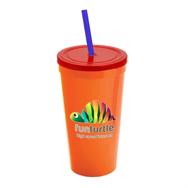 24 Oz. Stadium Cup With Straw And Lid... from ASI 40480 Koozie Group