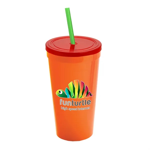 24 Oz. Stadium Cup With Straw And Lid... from ASI 40480 Koozie Group