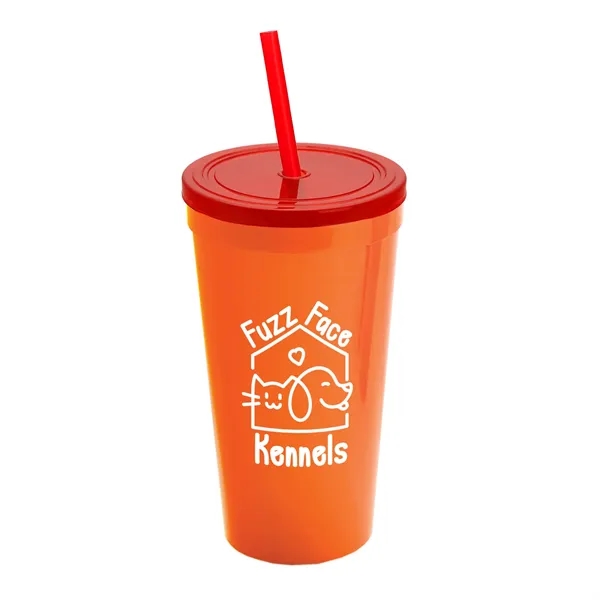 24 Oz. Stadium Cup With Straw And Lid... from ASI 40480 Koozie Group