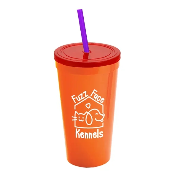 24 Oz. Stadium Cup With Straw And Lid... from ASI 40480 Koozie Group