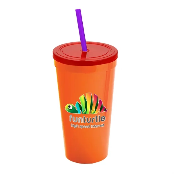 24 Oz. Stadium Cup With Straw And Lid... from ASI 40480 Koozie Group