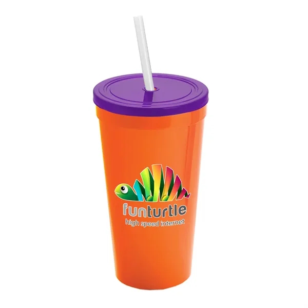 24 Oz. Stadium Cup With Straw And Lid... from ASI 40480 Koozie Group