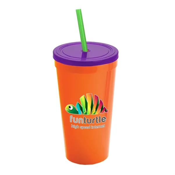 24 Oz. Stadium Cup With Straw And Lid... from ASI 40480 Koozie Group
