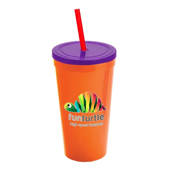 24 Oz. Stadium Cup With Straw And Lid... from ASI 40480 Koozie Group