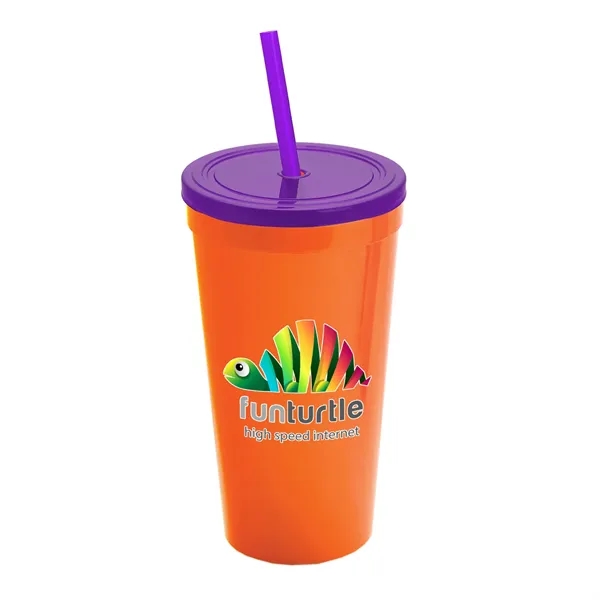 24 Oz. Stadium Cup With Straw And Lid... from ASI 40480 Koozie Group