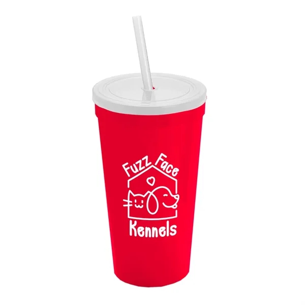 24 Oz. Stadium Cup With Straw And Lid... from ASI 40480 Koozie Group