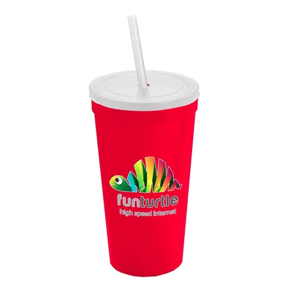 24 Oz. Stadium Cup With Straw And Lid... from ASI 40480 Koozie Group