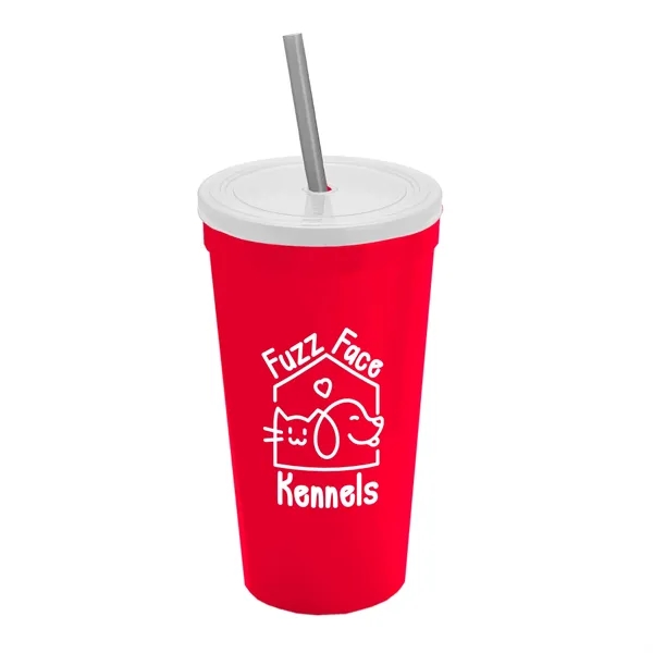 24 Oz. Stadium Cup With Straw And Lid... from ASI 40480 Koozie Group