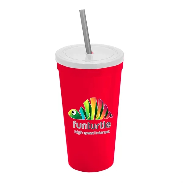 24 Oz. Stadium Cup With Straw And Lid... from ASI 40480 Koozie Group