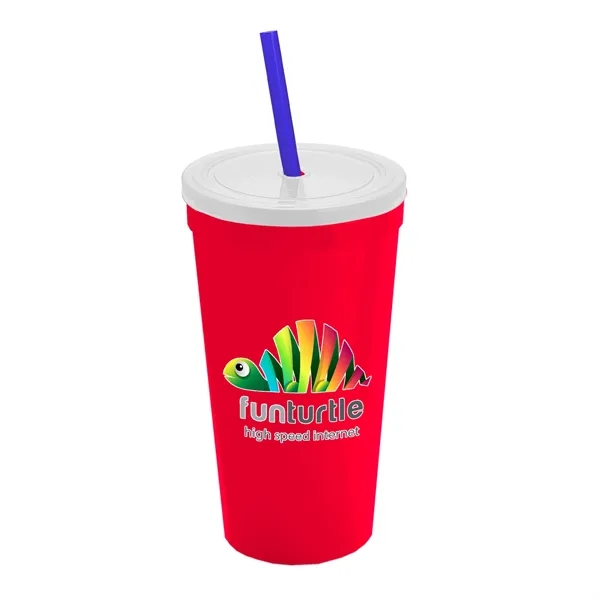 24 Oz. Stadium Cup With Straw And Lid... from ASI 40480 Koozie Group