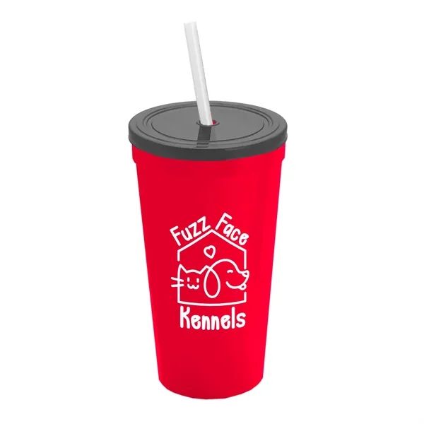 24 Oz. Stadium Cup With Straw And Lid... from ASI 40480 Koozie Group
