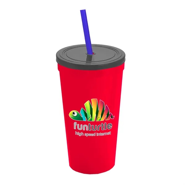 24 Oz. Stadium Cup With Straw And Lid... from ASI 40480 Koozie Group