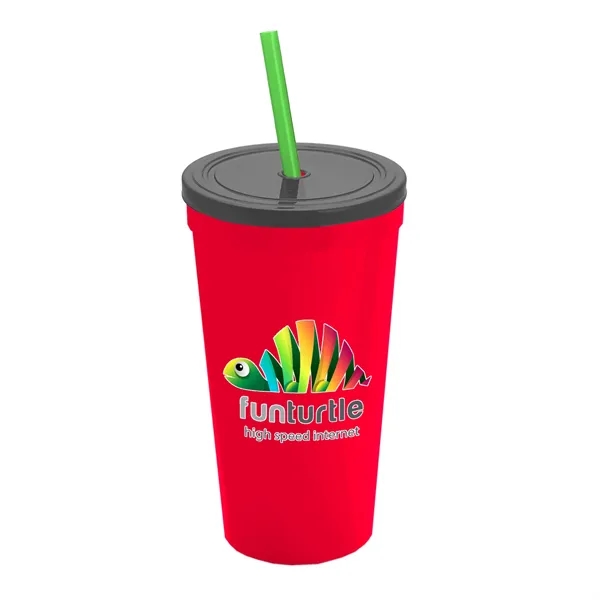 24 Oz. Stadium Cup With Straw And Lid... from ASI 40480 Koozie Group