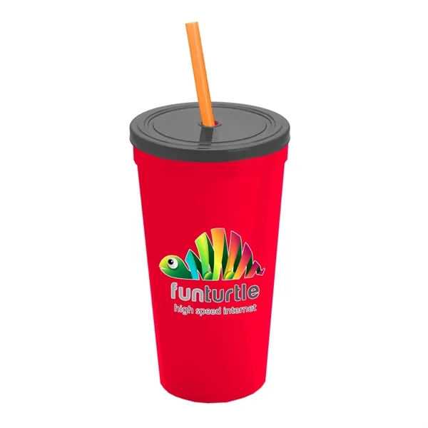 24 Oz. Stadium Cup With Straw And Lid... from ASI 40480 Koozie Group