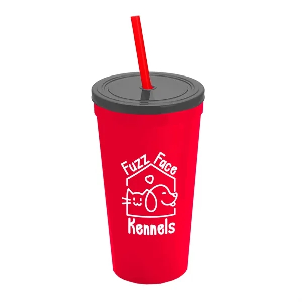 24 Oz. Stadium Cup With Straw And Lid... from ASI 40480 Koozie Group