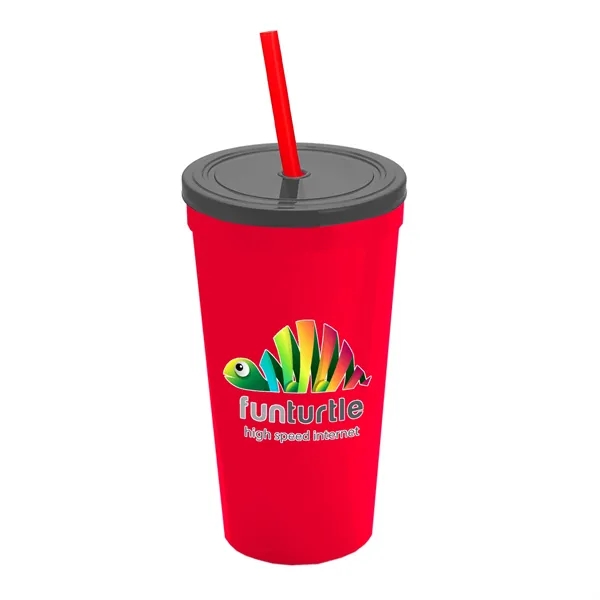 24 Oz. Stadium Cup With Straw And Lid... from ASI 40480 Koozie Group