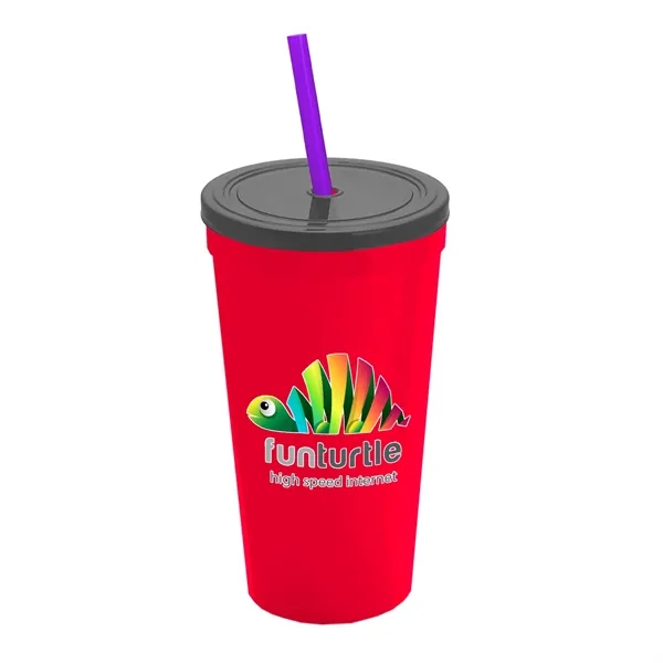 24 Oz. Stadium Cup With Straw And Lid... from ASI 40480 Koozie Group