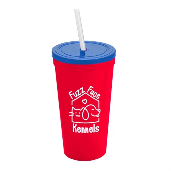 24 Oz. Stadium Cup With Straw And Lid... from ASI 40480 Koozie Group