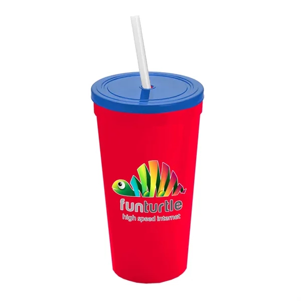 24 Oz. Stadium Cup With Straw And Lid... from ASI 40480 Koozie Group