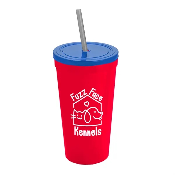 24 Oz. Stadium Cup With Straw And Lid... from ASI 40480 Koozie Group