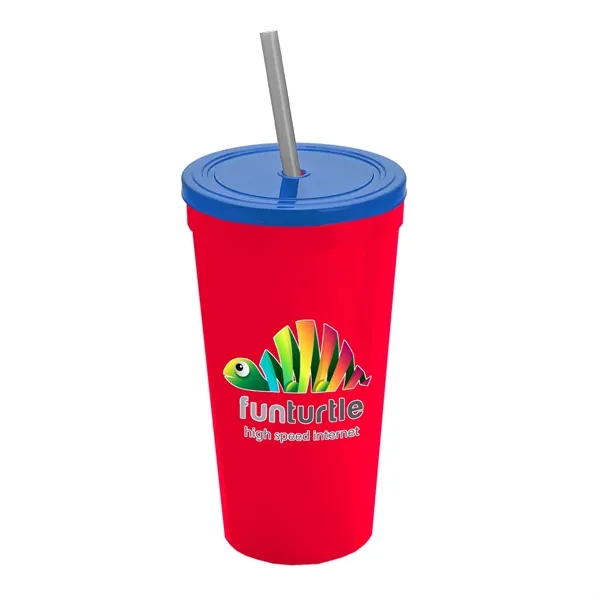 24 Oz. Stadium Cup With Straw And Lid... from ASI 40480 Koozie Group