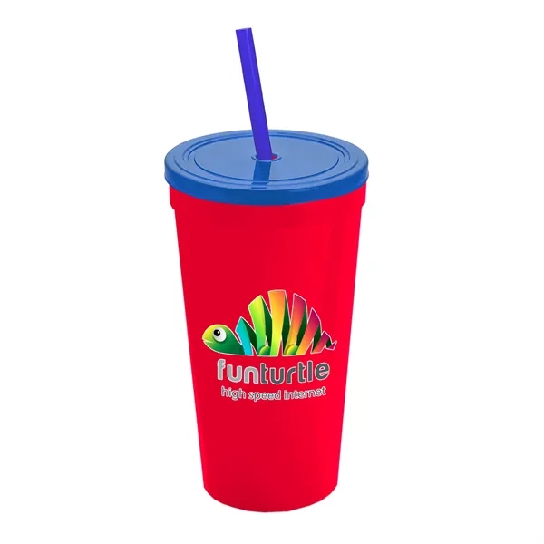 24 Oz. Stadium Cup With Straw And Lid... from ASI 40480 Koozie Group
