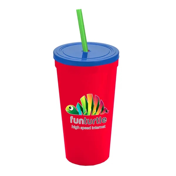 24 Oz. Stadium Cup With Straw And Lid... from ASI 40480 Koozie Group