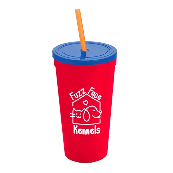24 Oz. Stadium Cup With Straw And Lid... from ASI 40480 Koozie Group