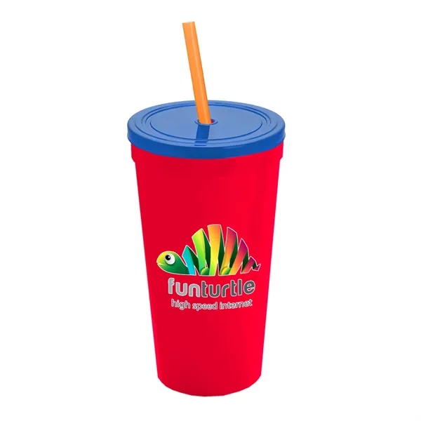 24 Oz. Stadium Cup With Straw And Lid... from ASI 40480 Koozie Group