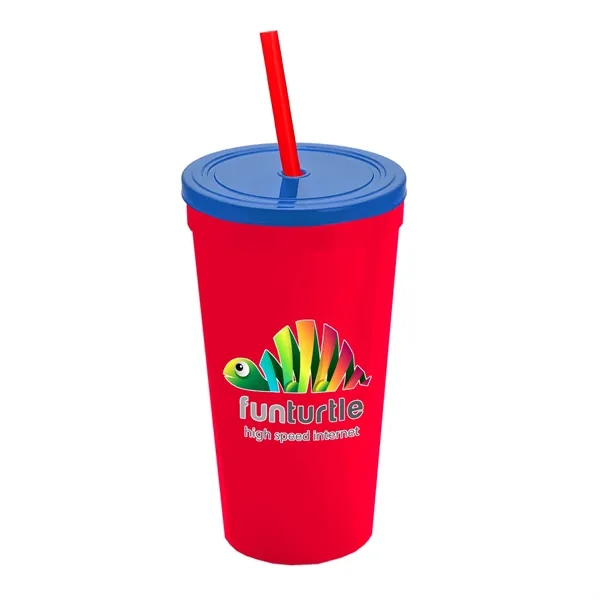 24 Oz. Stadium Cup With Straw And Lid... from ASI 40480 Koozie Group