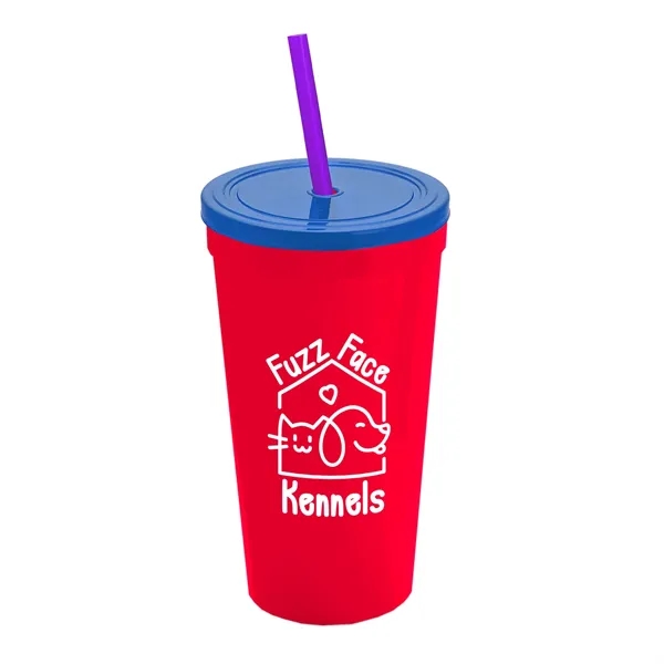 24 Oz. Stadium Cup With Straw And Lid... from ASI 40480 Koozie Group