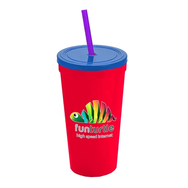 24 Oz. Stadium Cup With Straw And Lid... from ASI 40480 Koozie Group