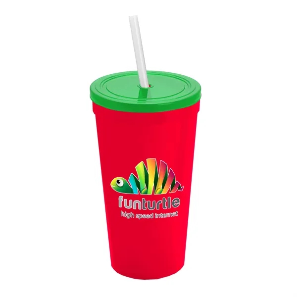 24 Oz. Stadium Cup With Straw And Lid... from ASI 40480 Koozie Group