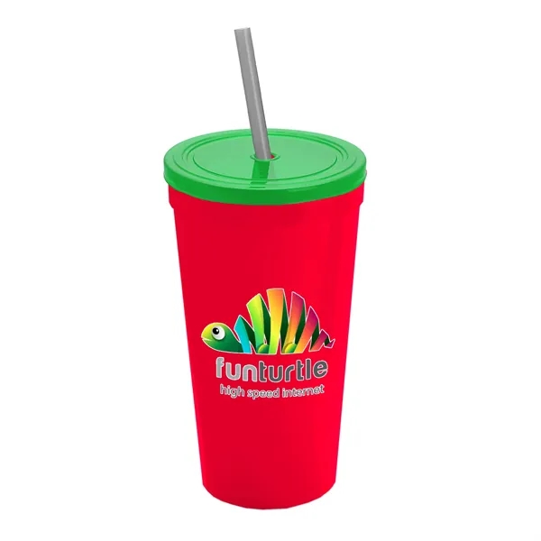 24 Oz. Stadium Cup With Straw And Lid... from ASI 40480 Koozie Group