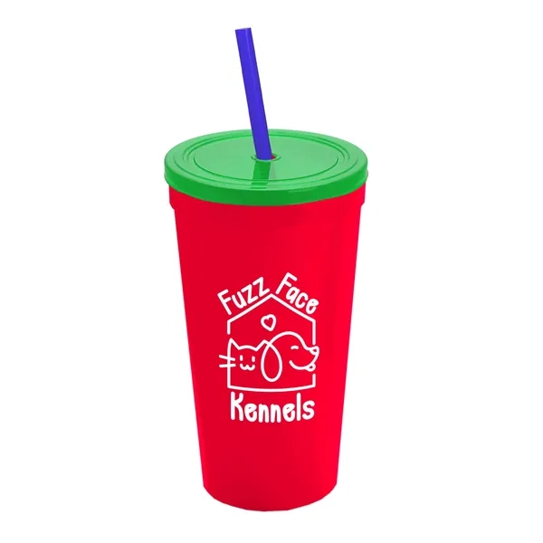 24 Oz. Stadium Cup With Straw And Lid... from ASI 40480 Koozie Group
