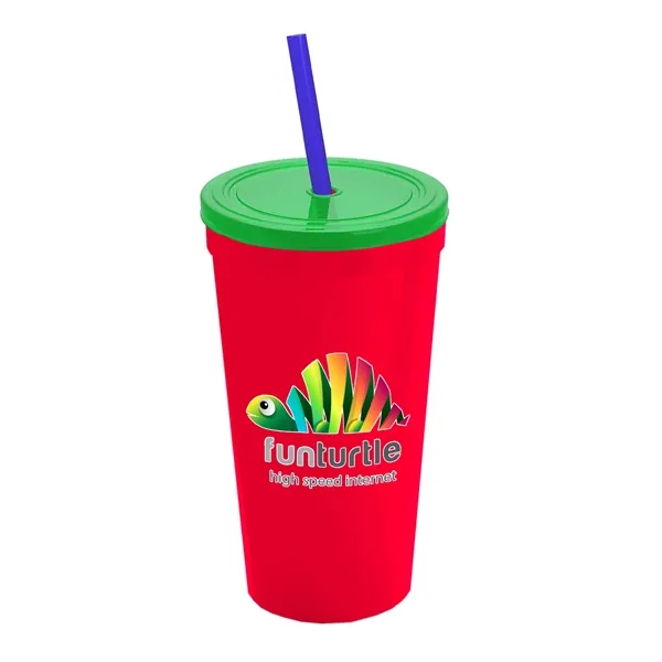 24 Oz. Stadium Cup With Straw And Lid... from ASI 40480 Koozie Group