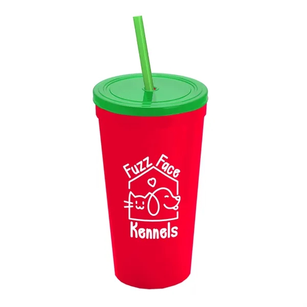 24 Oz. Stadium Cup With Straw And Lid... from ASI 40480 Koozie Group