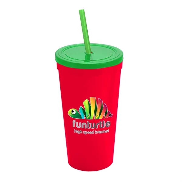 24 Oz. Stadium Cup With Straw And Lid... from ASI 40480 Koozie Group