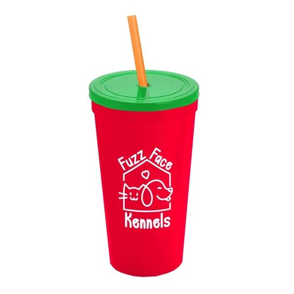 24 Oz. Stadium Cup With Straw And Lid... from ASI 40480 Koozie Group