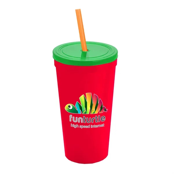 24 Oz. Stadium Cup With Straw And Lid... from ASI 40480 Koozie Group