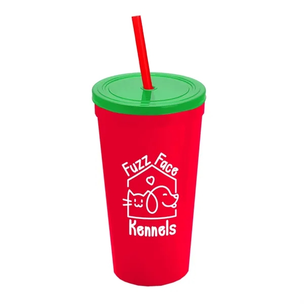 24 Oz. Stadium Cup With Straw And Lid... from ASI 40480 Koozie Group
