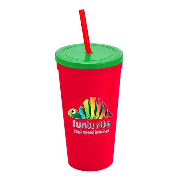 24 Oz. Stadium Cup With Straw And Lid... from ASI 40480 Koozie Group
