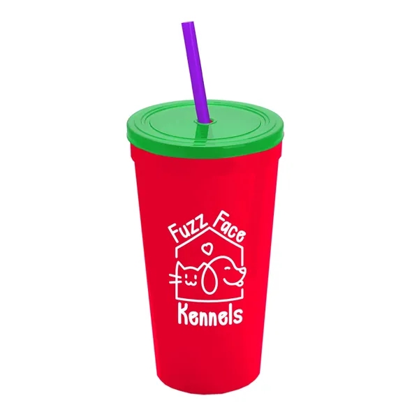 24 Oz. Stadium Cup With Straw And Lid... from ASI 40480 Koozie Group