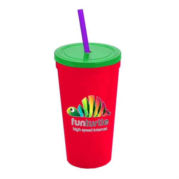 24 Oz. Stadium Cup With Straw And Lid... from ASI 40480 Koozie Group