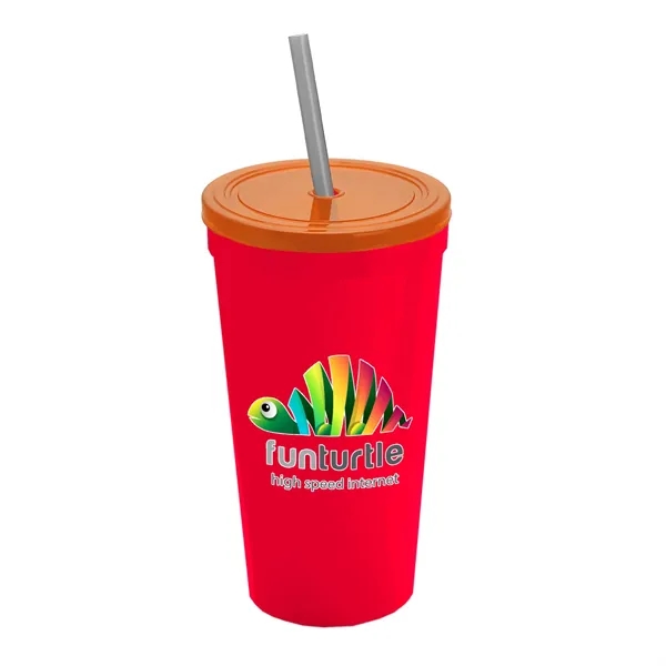 24 Oz. Stadium Cup With Straw And Lid... from ASI 40480 Koozie Group